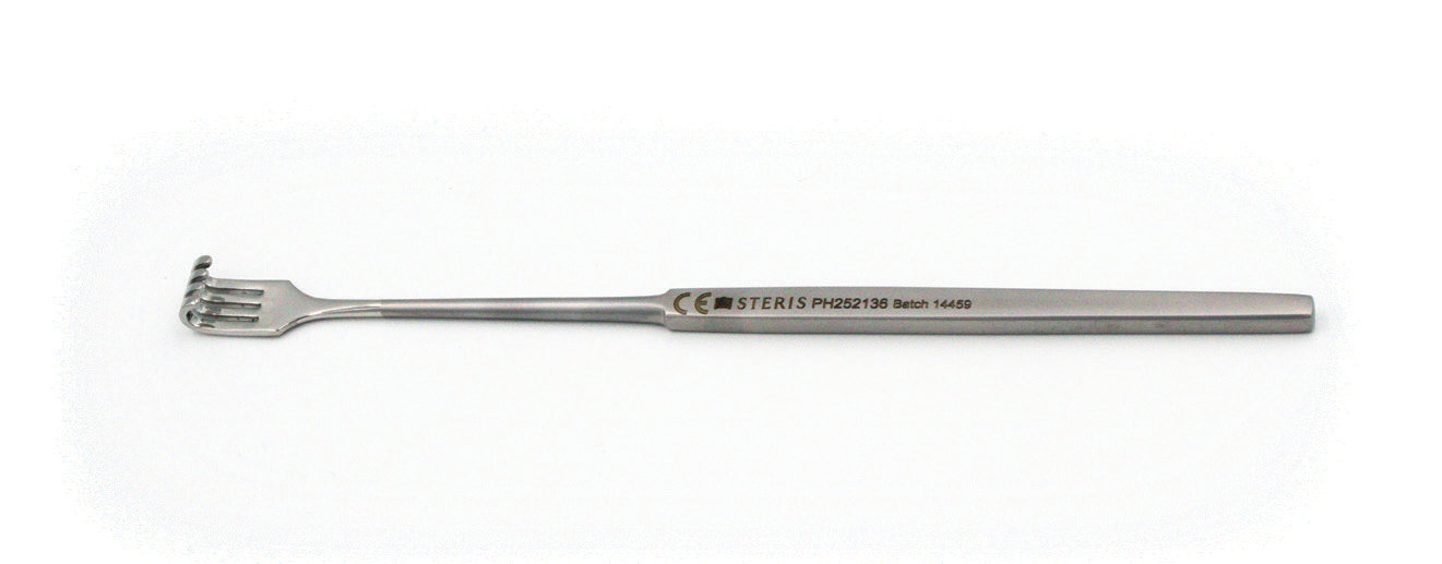 Retractor Blunt with Hook And 4 Prongs Straight