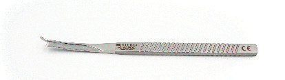 Silver Nasal Chisel Curved to the Left