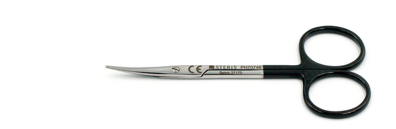 Strabismus Scissors Curved SuperCut Black Handles