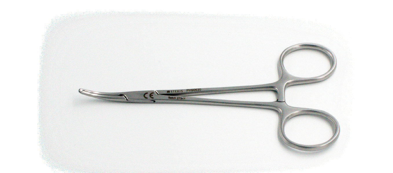 Halstead Mosquito Artery Forceps Curved 1 into 2 Teeth