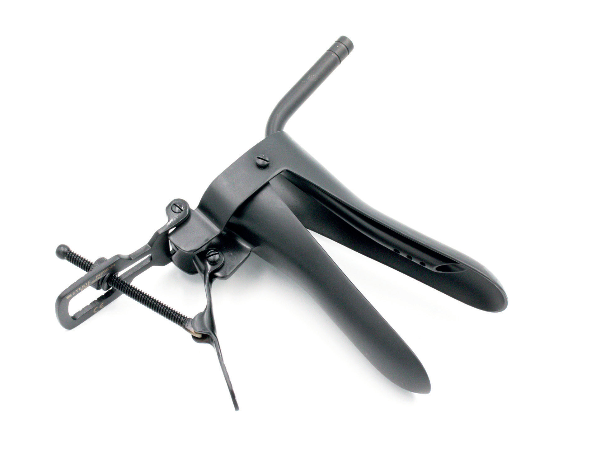 Cusco Vaginal Speculum with Holding Screw and Smoke Tube with Black Finish