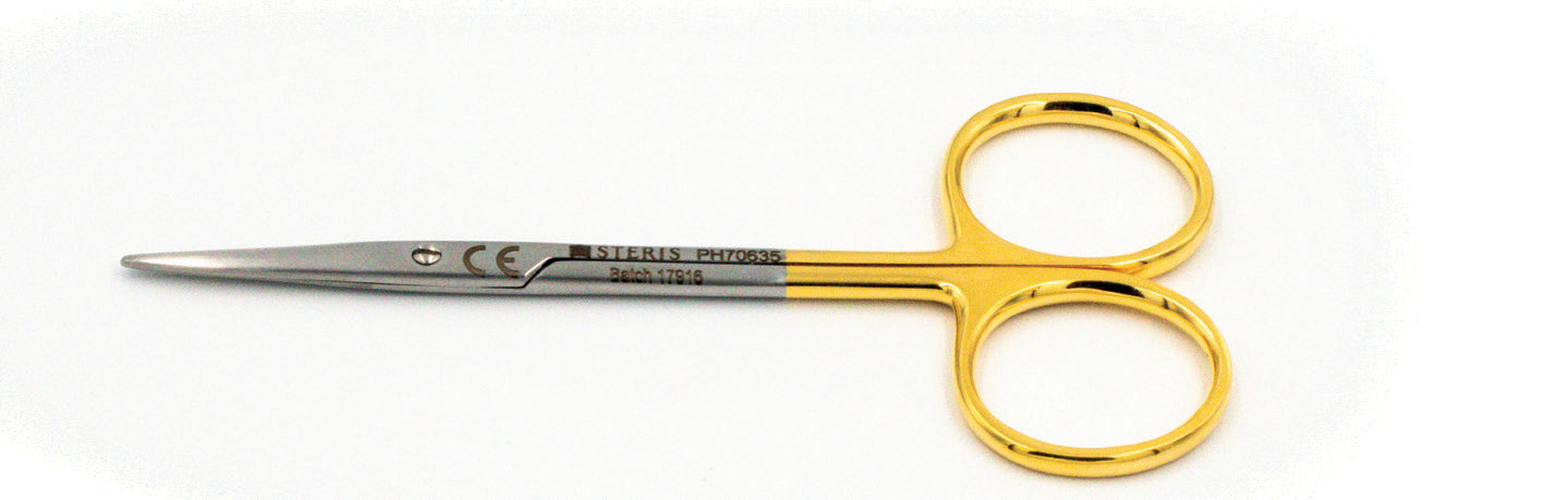 Strabismus Scissors Straight Tungsten Carbide Jaws