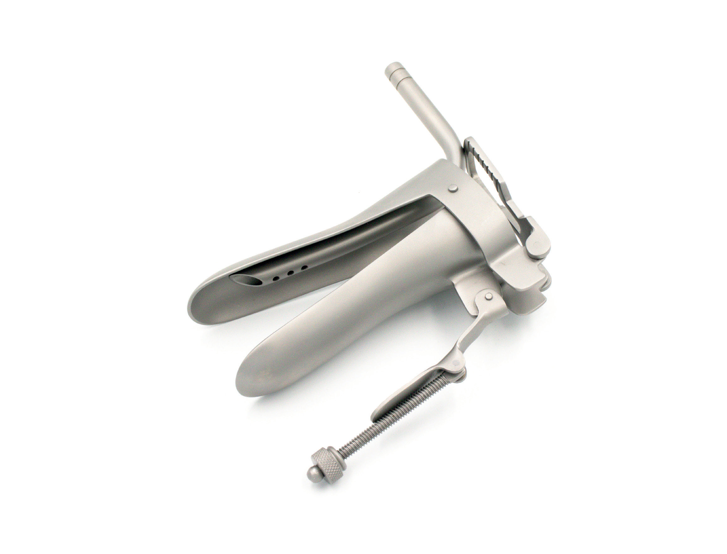 Cusco Vaginal Speculum with Holding Screw and Smoke Tube with Bead Finish