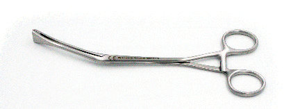 Green Armytage Uterine Dressing Forceps Angled Ends with Wide Serrated Jaws
